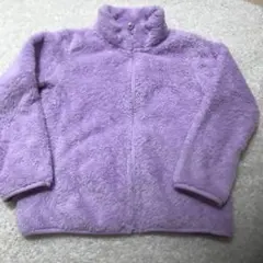 紫 フリース ジップアップジャケット キッズ用