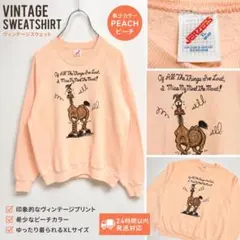 90s USA製アート スゥエット JERZEES サーモンピンク Lサイズのサムネイル