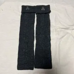 レディース ゴルフ レッグウォーマー グレー ベア刺繍