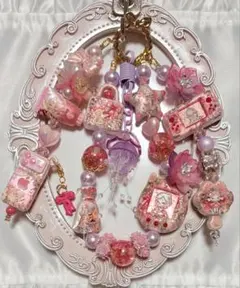 ピンクのモリモリcuteなストラップ