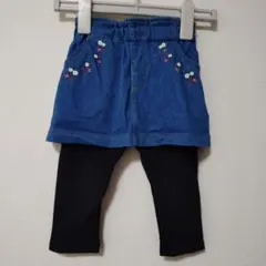 petit main レギンス スカート デニム 80cm