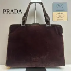 PRADA 프라다 벨루어 토트 백 B7642 유니섹스 희귀