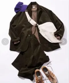 セットアップ ワイドパンツ