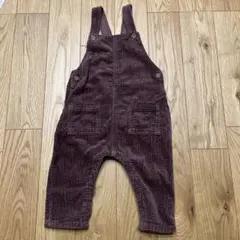 h&m コーデュロイ パープル サロペット 80サイズ