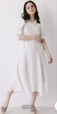 LAGUNAMOON ホワイト ミディドレス 結婚式ドレス