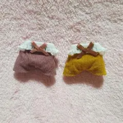 赤ちゃんお洋服　コーデュロイサロペット２着セット③スモーキーローズ•イエロー