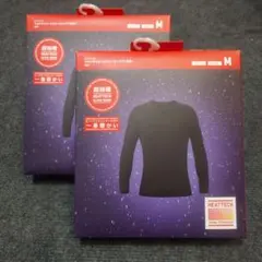 HEATTECH 超極暖 ブラック Mサイズ 2枚セット クルーネック