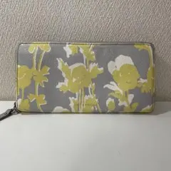 ANTEPRIMA 長財布 ラウンドファスナー 花柄 グレー イエローのサムネイル
