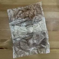 《新品》ブラウン系リボンデザインベビーヘアバンド3点セット