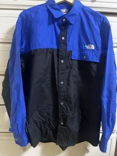 THE NORTH FACE ヌプシシャツ L 青/黒