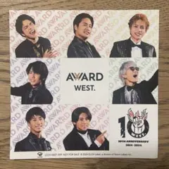 WEST. AWARD 先着特典　ステッカー1種