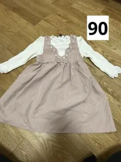 mamaraku バースデイ　ワンピース　ピンク　女の子　90cm