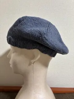 コットン　ニット　ベレー帽　ハンドメイド