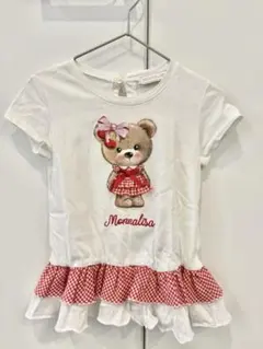 MONNALISA ベアプリント フリルTシャツ 24M Tシャツ　トップスのサムネイル