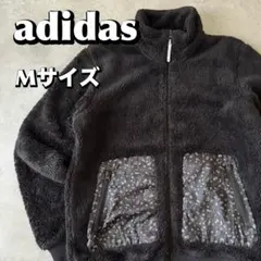 adidas アディダス フリースジャケット 古着 ブラック Mサイズ