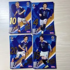 サッカー日本代表 ぷっちょ カード 4枚セット