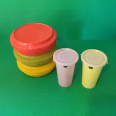 レトロ　密閉容器　５点　タッパーウェア　その他　USED