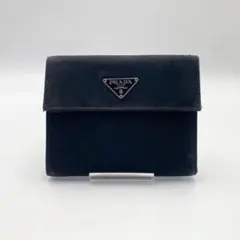 PRADA プラダ ナイロン トライアングル ロゴ 三角ロゴ 三つ折り財布 黒