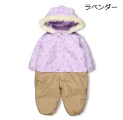 ムージョンジョン チェリー柄切替スノーコンビ・ジャンプスーツ 雪遊び