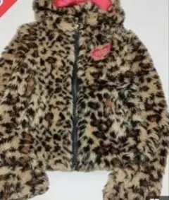 EARTHMAGIC アニマル柄 フードジャケット 160cm ヒョウ柄　豹柄