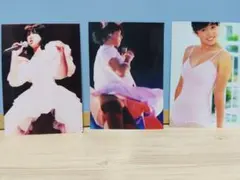 中森明菜　写真3枚セット　Lサイズ　80年代アイドル デビュー　レオタード
