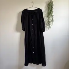 ★即購入OK★ディスコート　ワンピース　シャツワンピ　黒　フリーサイズ　黒