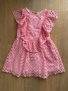 Zara kids ピンク フリル ノースリーブワンピース 6歳 116