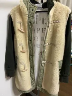 難あり　デニム＆ダンガリー　ボアダッフルコート150 160