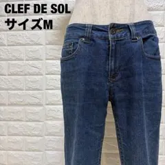 CLEF DE SOL ダークブルーデニム 大人カジュアル 美脚効果【893】のサムネイル