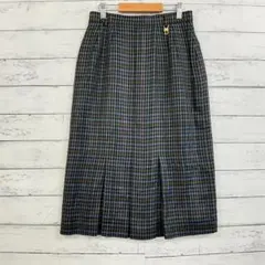 【英国の気品】DAKS（ダックス）チェック柄 ウールスカート 日本製 M