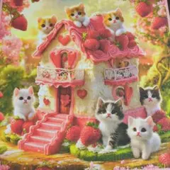 未使用　在庫処分品　猫パネル生地12枚