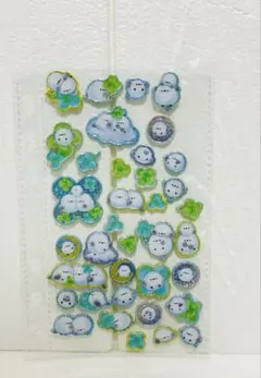 おすそ分けシール　シマエナガ　キャンディグリッターステッカー