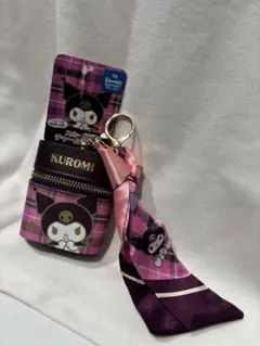 KUROMI スカーフ付きチャームポーチ