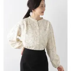 新品タグ付✨GLOBAL WORK さらさらリラックスプリントブラウス　花柄　M