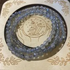 ラブラドライト5ミリ連材　天然石ブレスレット