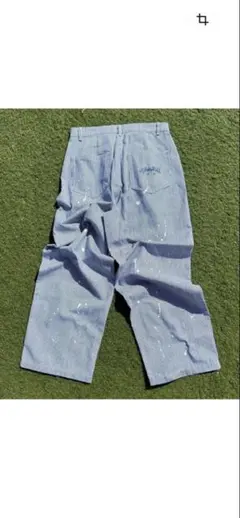 Wudge Boy ストライプ ペイント加工 デニムパンツのサムネイル