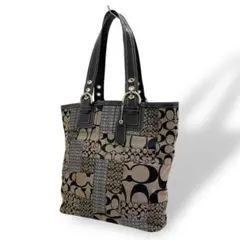貴重 人気 COACH コーチ トートバッグ パッチワーク シグネチャー 肩掛け