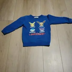 ベビー服　子供服　トレーナー　ポケモン　キャラクター　青　長袖 90cm