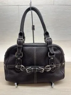 ドルチェ&ガッバーナDOLCE&GABBANA レザー　ハンドバッグ　鍵付き