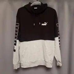 PUMA　パーカー　XL　黒　グレー　薄手