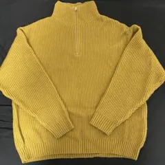 FREAK'S ハイネックニット ハーフジップM マスタード