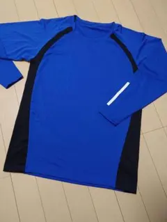 adidas キッズ170センチ ブルー 長袖Tシャツ スポーツウェア