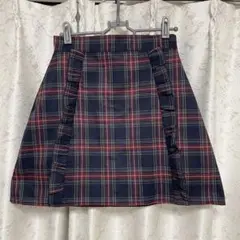 evelyn チェック柄　台形ミニスカート