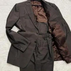 極美品✨ダンヒル　セットアップスーツ52J 2Bア大きいサイズブラウン