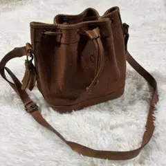 ラルフローレン レザー ショルダーバッグ 巾着 ヴィンテージ しぼ革