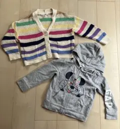 GAP ミニーちゃんパーカーとレインボーカーディガン 2枚セット