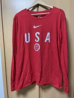 NIKE USA オリンピック 長袖Tシャツ レッド XL