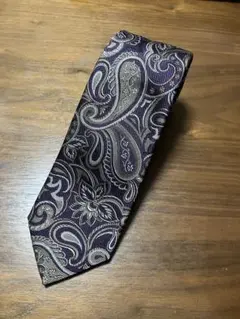 新品未使用品⭐︎タグ付きFRANCO BASSI ペイズリーネクタイ　パープル