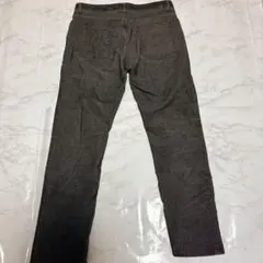 ダークグレー ストライプ スリムフィット デニムパンツ