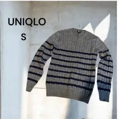 UNIQLO ユニクロ カシミア ボーダー ニット メンズ セーター【S】